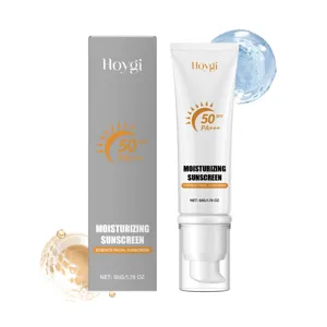 HOYGI vochtinbrengende zonnecrème SPF 50 PA+++ gezichtsbescherming licht 50g tube