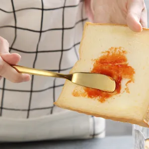 Stainless steel butter knife and jam spreader, durable kitchen tool for daily use.