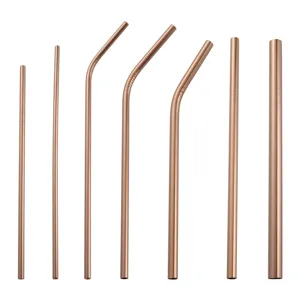 Set di cannucce in acciaio inox riutilizzabili ecologiche accessori per bar e cucina