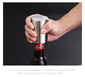 Stainless steel jar bottle opener hand operation detail scene showing effortless twisting action