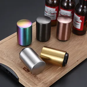 Press bottle opener automatic magnetic beer opener stainless steel kitchen bar tool