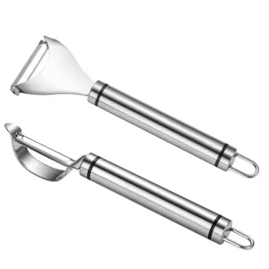 Juego de pelador de verduras patatas de cocina de acero inoxidable vista principal