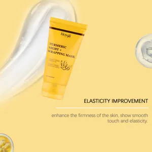 Détail du masque au curcuma, texture hydratante et apaisante pour une peau lisse.