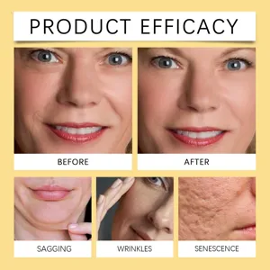 Comparaison de l'efficacité des soins cutanés avant après pour le raffermissement anti-âge.