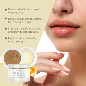 EELHOE lip care set with scrub and balm for gentle exfoliation and deep moisturizing lips.