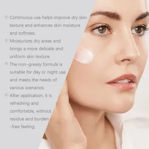 Firming moisturizing face cream for dry skin, hydrating and soothing facial skincare product.