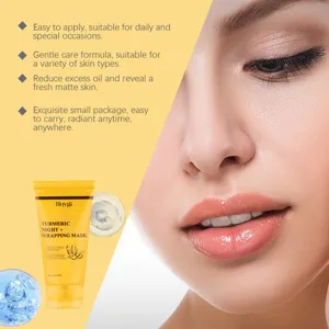 Hoygi masque de nuit au curcuma 75g vitamine C rétinol soin du visage peeling mask