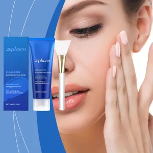 Mascarilla De Barro Para Puntos Negros Limpieza Profunda Mascarilla Facial Purificante Con Pincel De Silicona Cuidado Suave