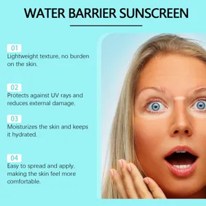 Crema solare leggera barriera d'acqua con protezione UV, idratante e facile da applicare.