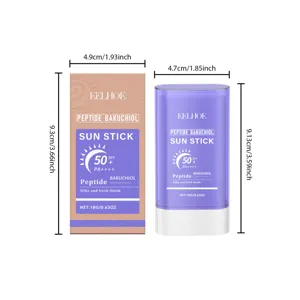 Stick solaire EELHOE peptide bakuchiol avec protection SPF 50+ PA++++, cosmétique 18g.