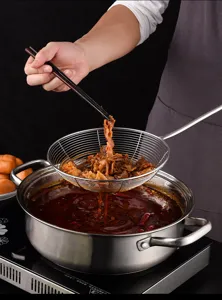 Edelstahl Hot Pot Schaumlöffel Netz Sieb Küchenspüler Kochwerkzeug Zubehör ideal