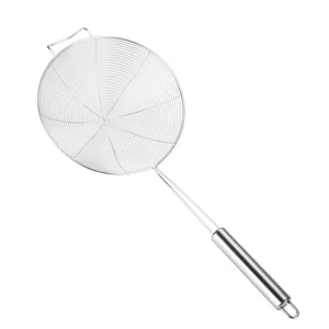 Professional 304 stainless steel spider strainer skimmer with heat-resistant handle