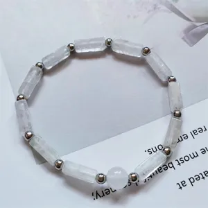 Natural crystal long bar square bead bracelet fashion fresh energy crystal stone jewelry