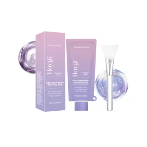 Masque Visage Peel-Off au Collagène Avec Pinceau Hydratant Masque de Sommeil de Nuit Nettoyage en Profondeur Soin de la Peau