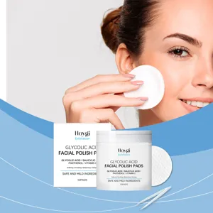 Dischetti esfolianti viso all'acido glicolico HOYGI per pulizia profonda, delicatezza e idratazione.