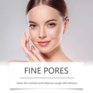 Primer plano facial que muestra una textura de piel suave y detalles de poros para la mascarilla.