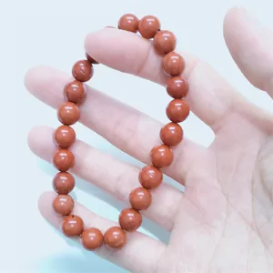 Natural red stone crystal agate bead bracelet for men and women daily fashion jewelry.
