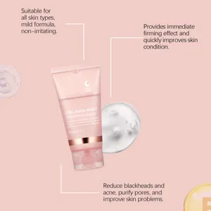 Masque de nuit peel-off au collagène 75ml, soin visage hydratant doux et purifiant peau.