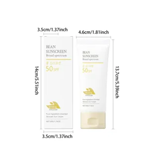 HANCHOBIT Creme Solaire aux Haricots 50g SPF Hydratante Visage Soin Protection Solaire