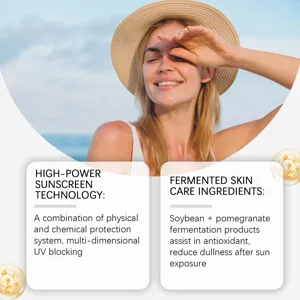 Crème solaire au soja Hanchobit avec protection UV élevée et ingrédients de soin fermentés.