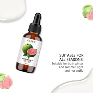 Huile de graines de goyave non raffinée OUHOE, 30ml sérum hydratant nourrissant pour le visage.