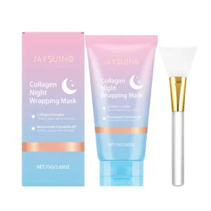 Masque de Nuit Enveloppant au Collagene Jaysuing avec Pinceau Hydratation et Fermete Peau