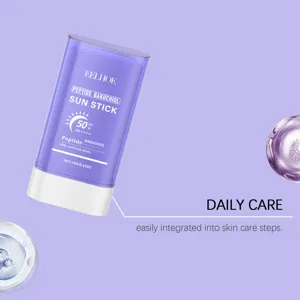 EELHOE stick solaire peptide bakuchiol vue détail avec protection SPF 50 et fini frais et soyeux.