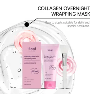 Mascarilla facial de colágeno HOYGI con brocha, hidratante y minimizadora de poros.