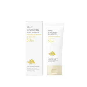 HANCHOBIT Crème Solaire Haricot Large Spectre SPF 50 Soin de la Peau Protection Légère 50g