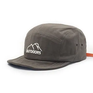 Vintage Arbeitskleidung Kurze Krempe Baseballkappe Outdoor Berg Bestickte Fünf Panel Mütze Weiches Top Sonnenschutz Mütze