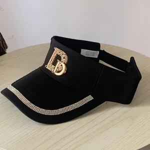 Damen Strass Buchstaben Visor Hut Sommer Outdoor Sonnenschutz Leer Top Baseball Cap Mode Strass Sonnenhut
