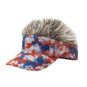 Casquette de baseball visière de cheveux fausse nouveauté élégante, chapeau de soleil.