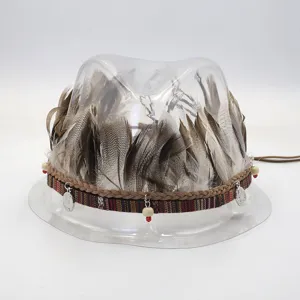 Retro feather hat band boho DIY woven hat accessory vintage native style headwear decor