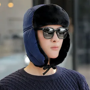 Herbst Winter Cord Trappermütze für Herren Damen winddicht warm Ohrenschützer Mütze Stil.