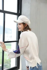 Women wool octagonal cap beret stylish autumn winter fashion casual chic classic newsboy hat