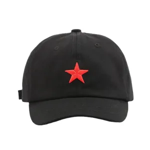 Hommes Femmes Unisexe Coton Polyester Casquette de Baseball Bord Court Brodé Étoile à Cinq Branches Chapeau de Soleil Extérieur Décontracté