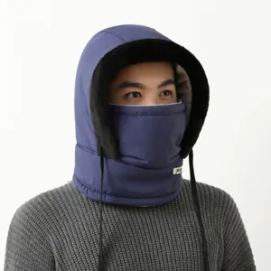Gorro de invierno térmico y cortavientos con orejeras y mascarilla facial para el frío