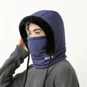 Gorro pasamontañas térmico de invierno a prueba de viento con máscara facial y orejeras.