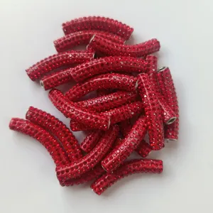 Rote Strass Ton gebogene Rohasperlen für DIY Armband und Halskette Schmuckherstellung Zubehör.