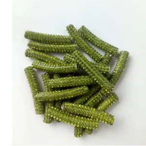 Grüne Strass Ton Lehm Röhren Perlen DIY Lose Perlen Armband Halskette Schmuck Zubehör