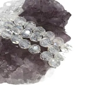 6mm perles rondelles en verre cristal transparent pour bracelet DIY fabrication bijoux