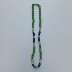 Colorful rhinestone clay pave beads necklace with magnetic clasp for daily fashion wear