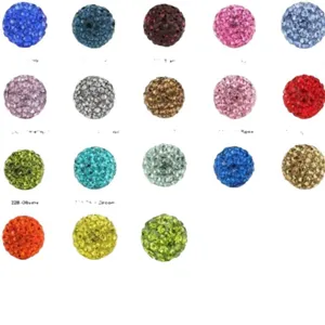 10mm Shamballa klei strass losse kralen kleurrijke boorballen voor DIY sieraden maken