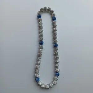Sparkling crystal clay rhinestone shamballa bead necklace fashion jewelry accessory item