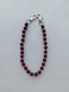 Red 12mm disco ball clay bead hip hop pant chain with metallic lobster clasps for jeans