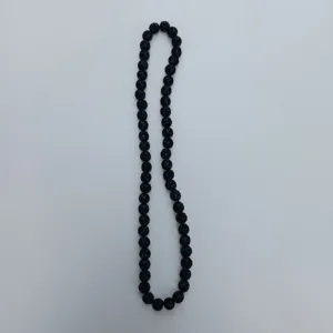 Black pave crystal clay bead strand jewelry necklace for DIY crafting and accessory making