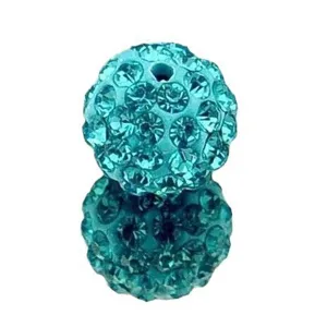 Blue crystal disco ball pave bead shambhala beads for diy bracelet jewelry making accessories