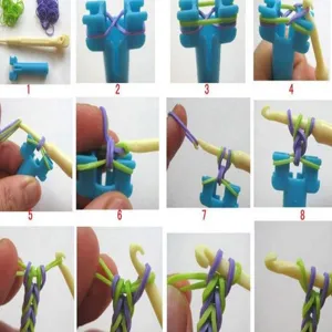 Tutorial detallado paso a paso para tejer pulseras de gomas de colores