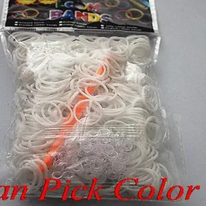 Kit de bandas elásticas blancas con ganchillo naranja y cierres en S
