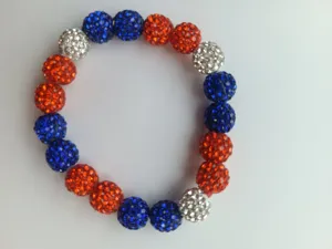 Colorful rhinestone Shamballa bracelet elastic crystal clay beaded jewelry for women men